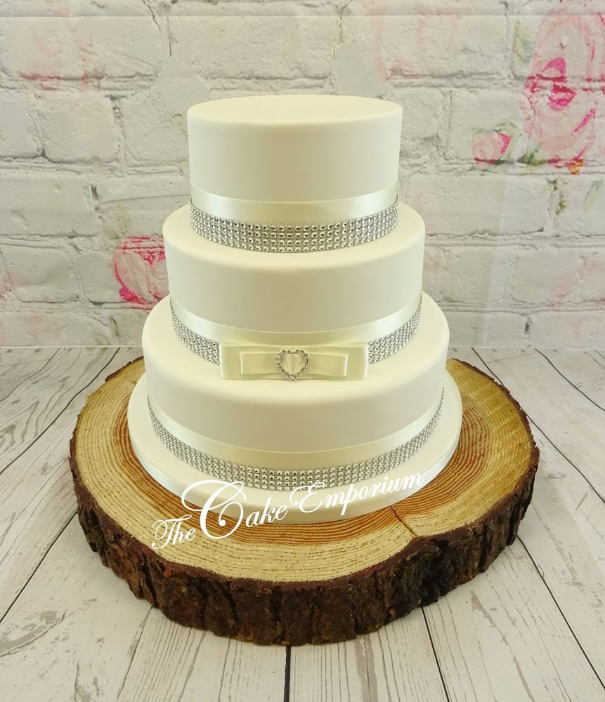Wedding Cakes Ribbon
 WEDDING CAKE LOVE HEART RHINESTONE BUCKLE – SATIN DIAMANTE