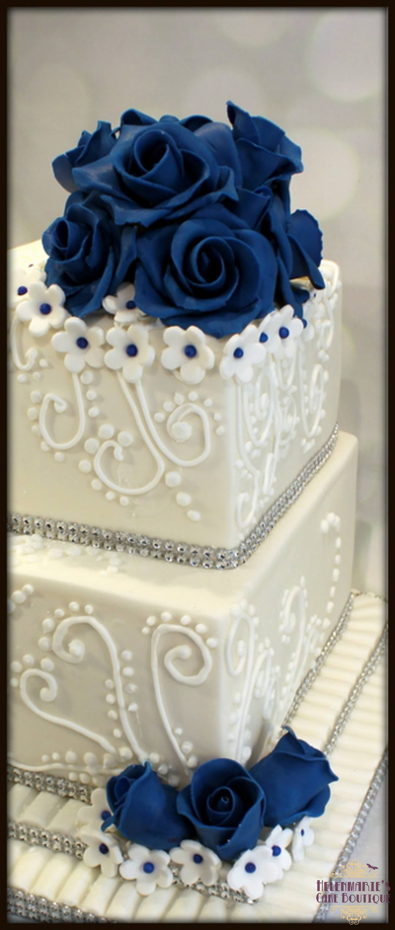 Wedding Cakes Royal Blue
 Royal Blue Wedding Cake