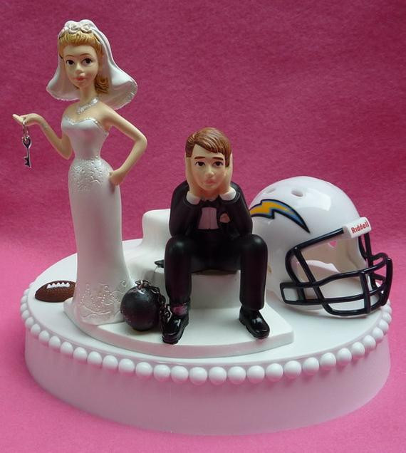 Wedding Cakes San Diego
 Wedding Cake Topper San Diego Chargers SD Football Themed Ball