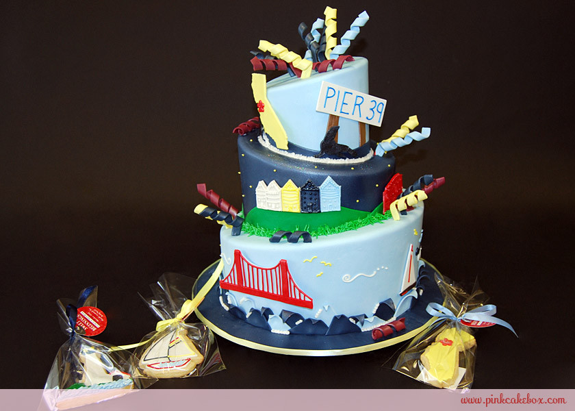 Wedding Cakes San Francisco
 San Francisco Themed Topsy Cake Bridal Shower Cakes