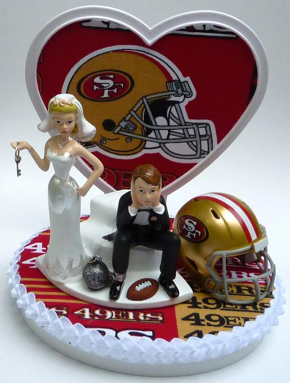 Wedding Cakes San Francisco
 Wedding Cake Topper San Francisco 49ers SF Football Themed