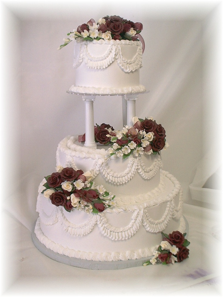 Wedding Cakes Separate Tiers
 Separate tier wedding cakes idea in 2017