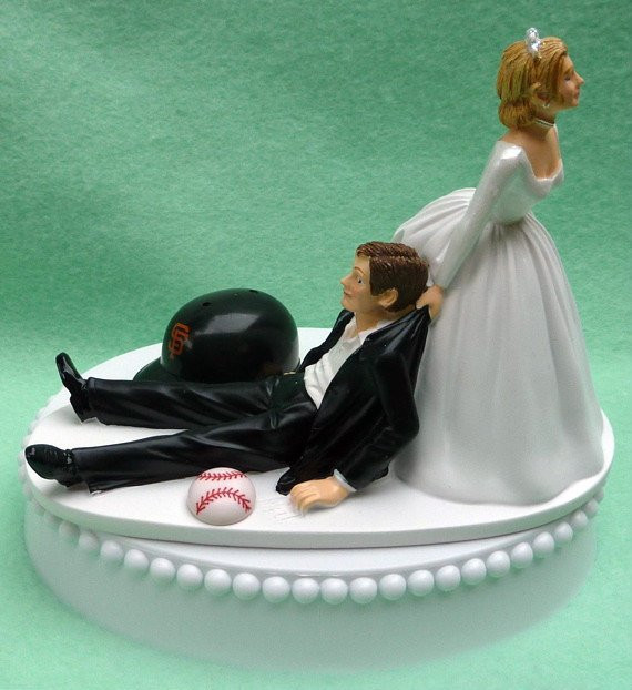Wedding Cakes Sf
 Wedding Cake Topper San Francisco Giants SF Baseball Themed w