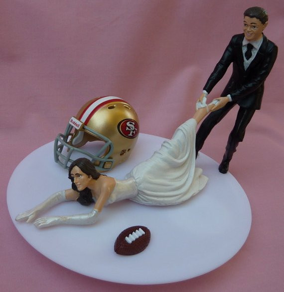 Wedding Cakes Sf
 Wedding Cake Topper San Francisco 49ers SF G Football Themed
