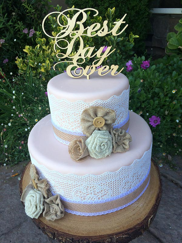 Wedding Cakes Sonoma County
 Rustic Chic wedding cake