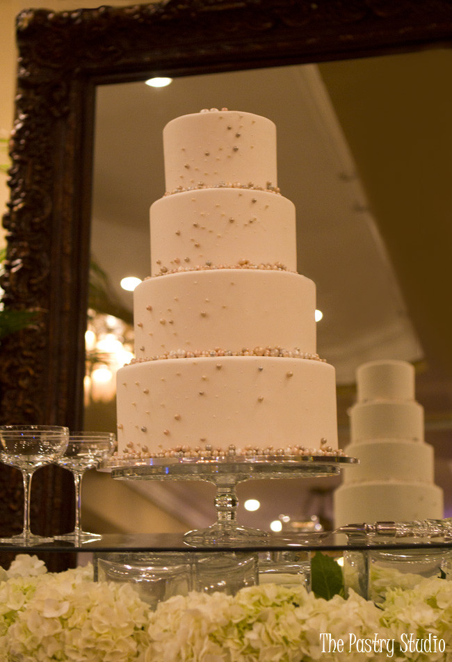 Wedding Cakes St Augustine
 Chic Pearl Wedding Cake by The Pastry Studio Daytona Beach