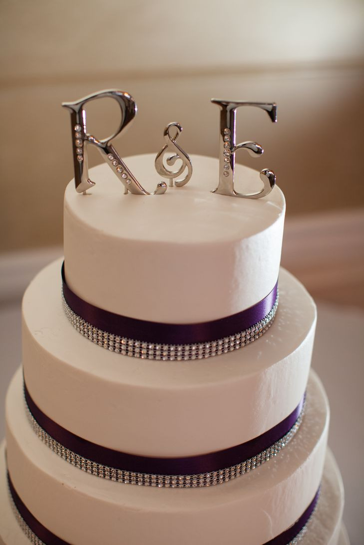 Wedding Cakes St Charles Mo
 Silver Letter Cake Topper