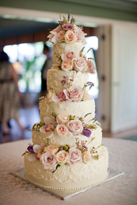 Wedding Cakes St Paul Mn
 Rose Adorned Wedding Cake