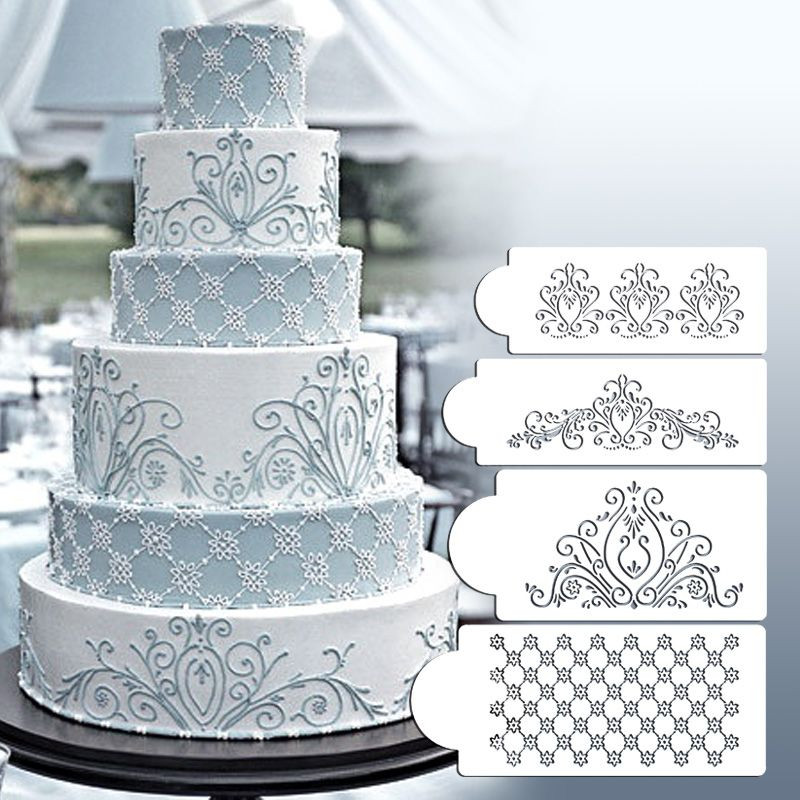 Wedding Cakes Stencils
 Princess Lace Cake Stencil Set Cake Craft Stencils Cake