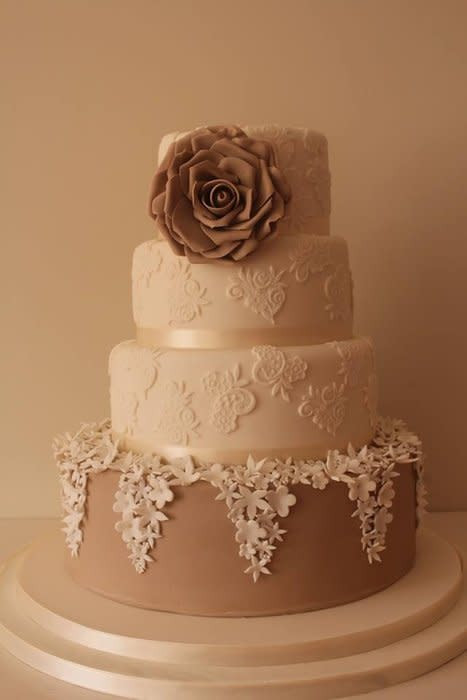 Wedding Cakes Style
 Vintage style wedding cake Cake by Tillymakes CakesDecor