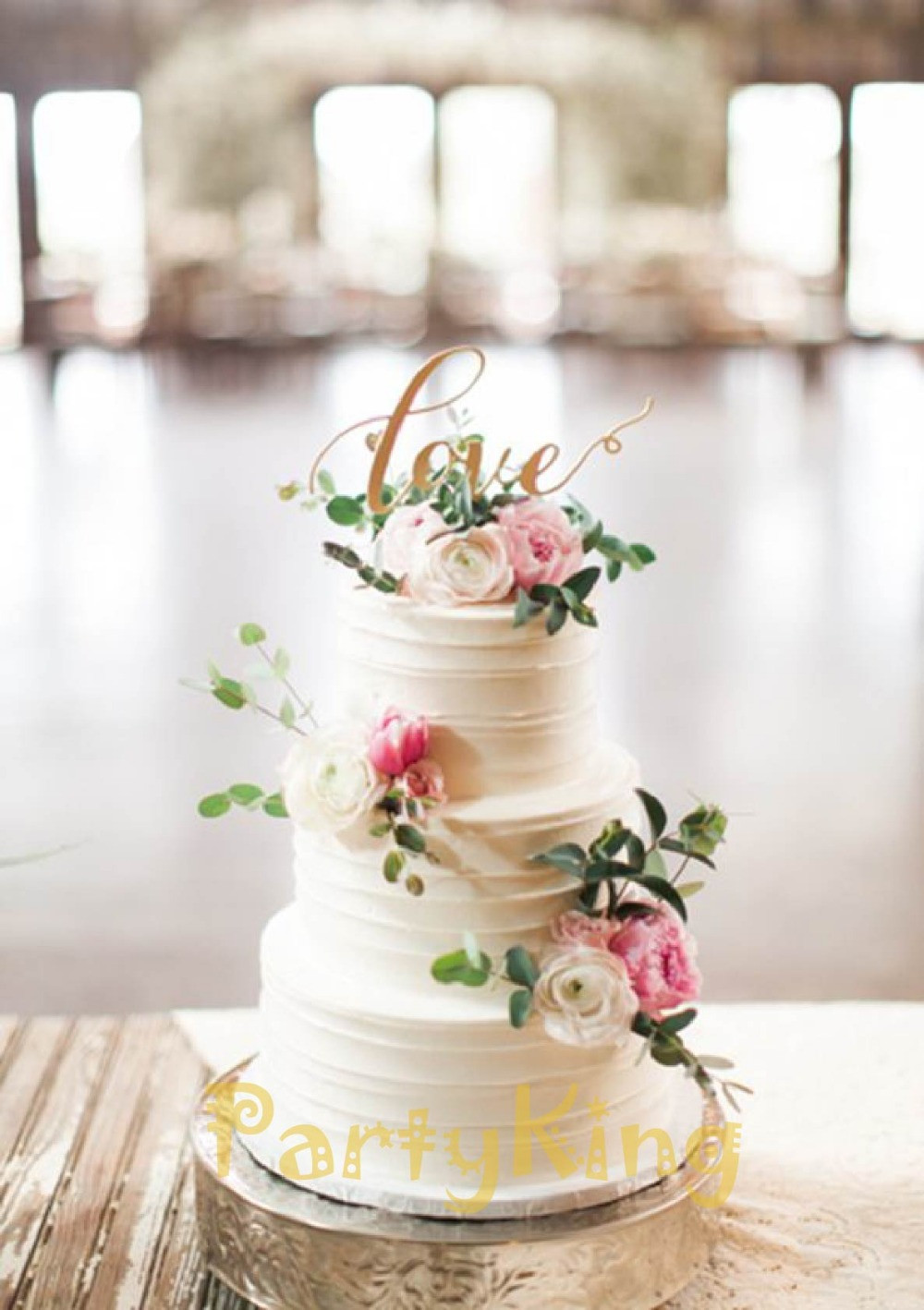 Wedding Cakes Supplies
 personalized wedding cake topper LOVE" Bing Gold Wedding