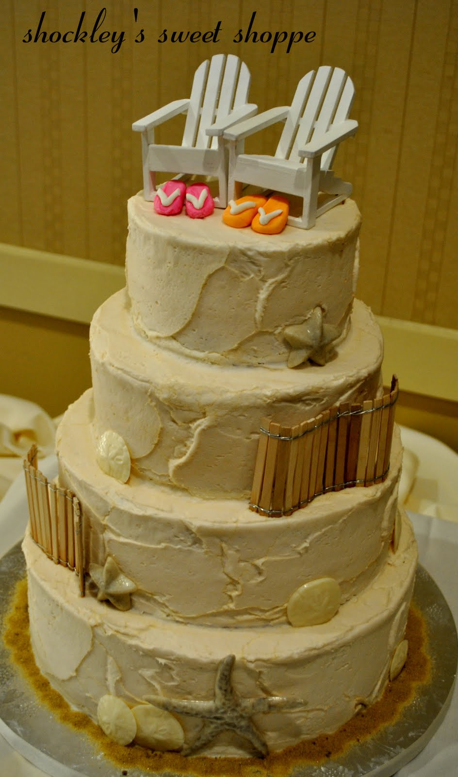 Wedding Cakes Themes
 Raphaele s blog Beach Wedding Cake Tutorial