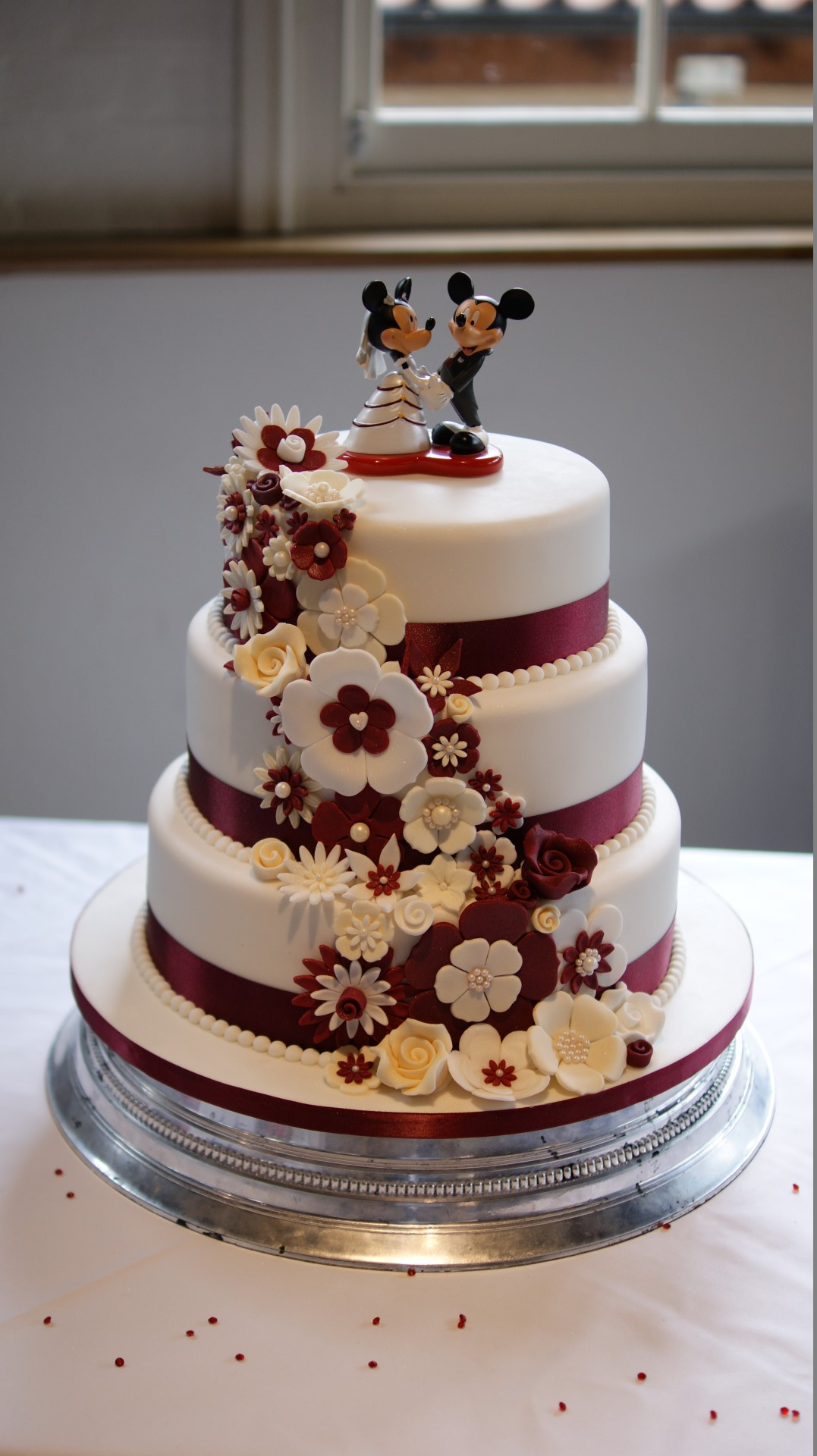 Wedding Cakes Three Tiers
 Disney Theme 3 Tier Wedding Cake Bakealous