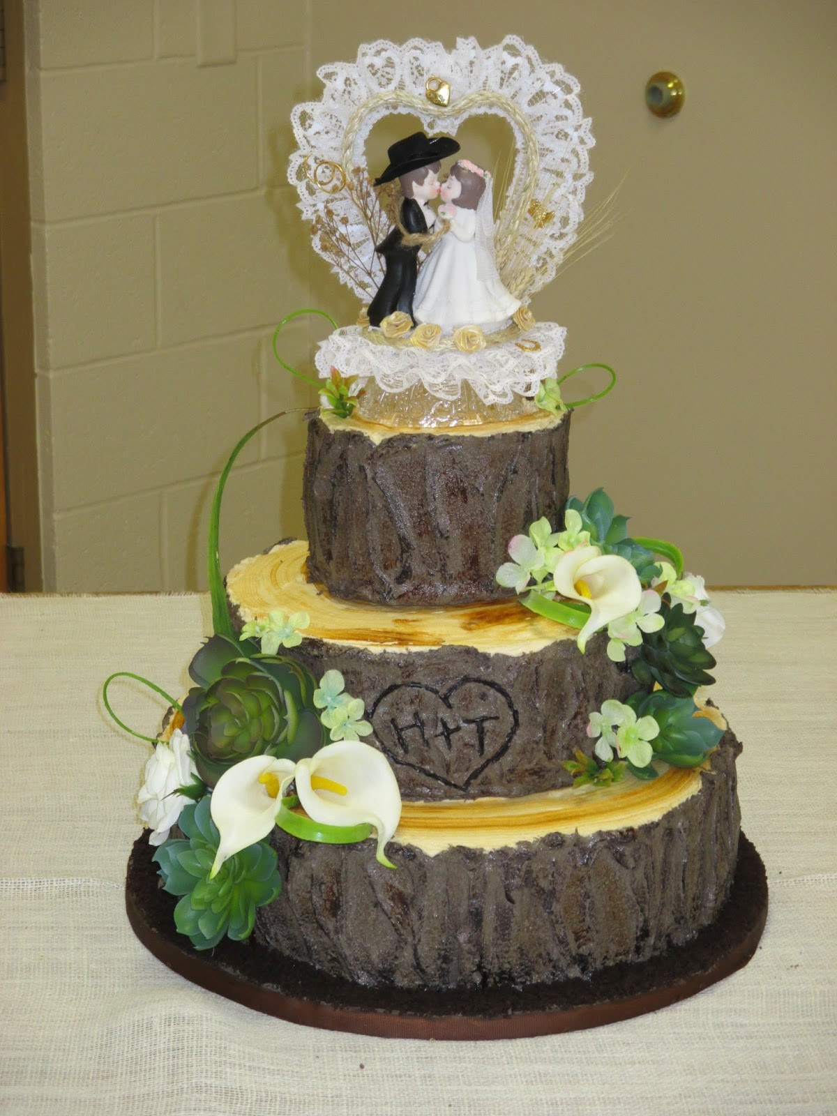 Wedding Cakes Tree
 The Creative Home Tree Stump Wedding Cake