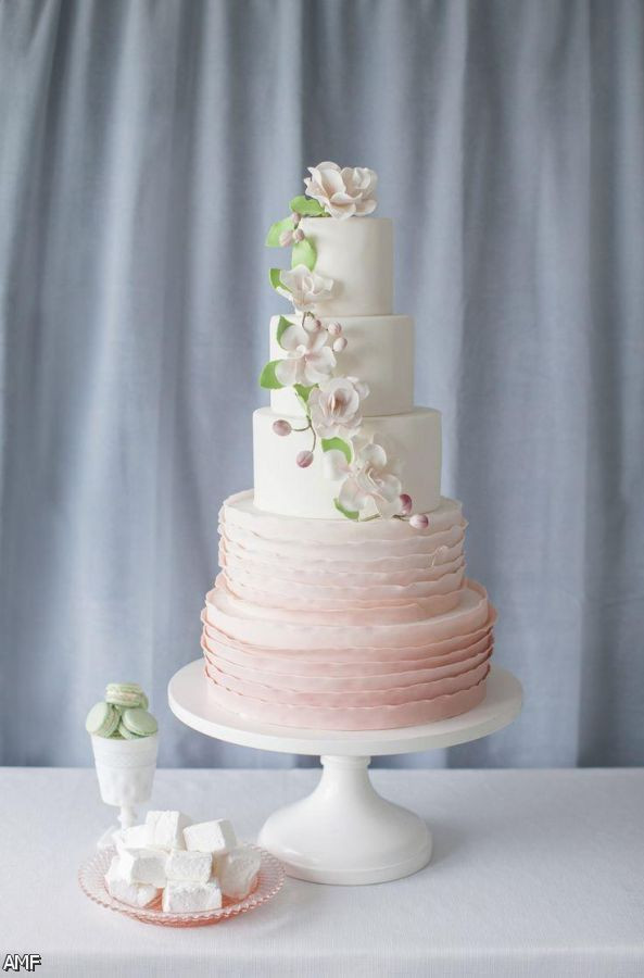 Wedding Cakes Trends 2015
 Blush And Gold Wedding Cake 2015 2016