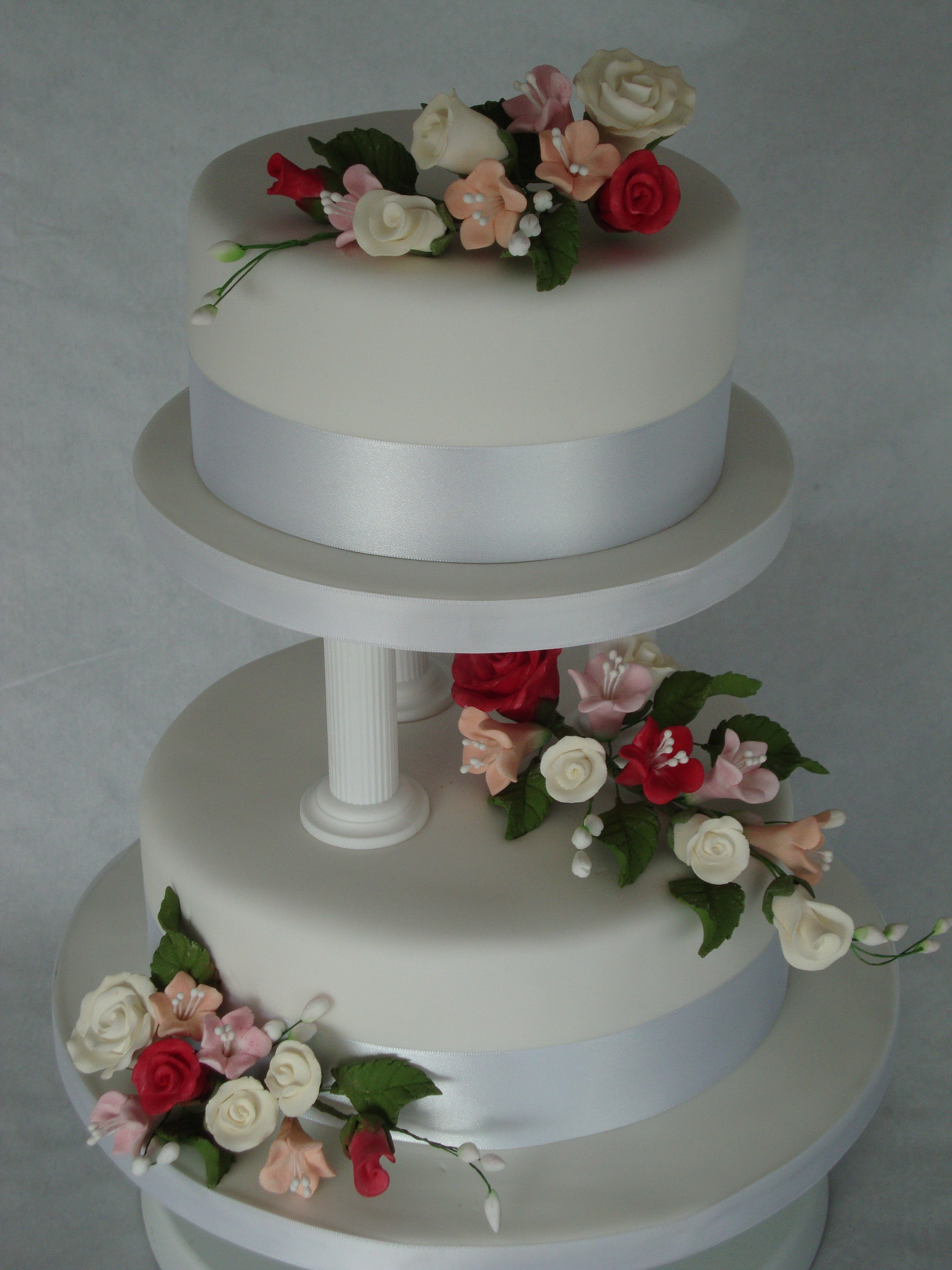 Wedding Cakes Two Tier
 2 Tier Pillars Cake Wedding Cakes Cakeology