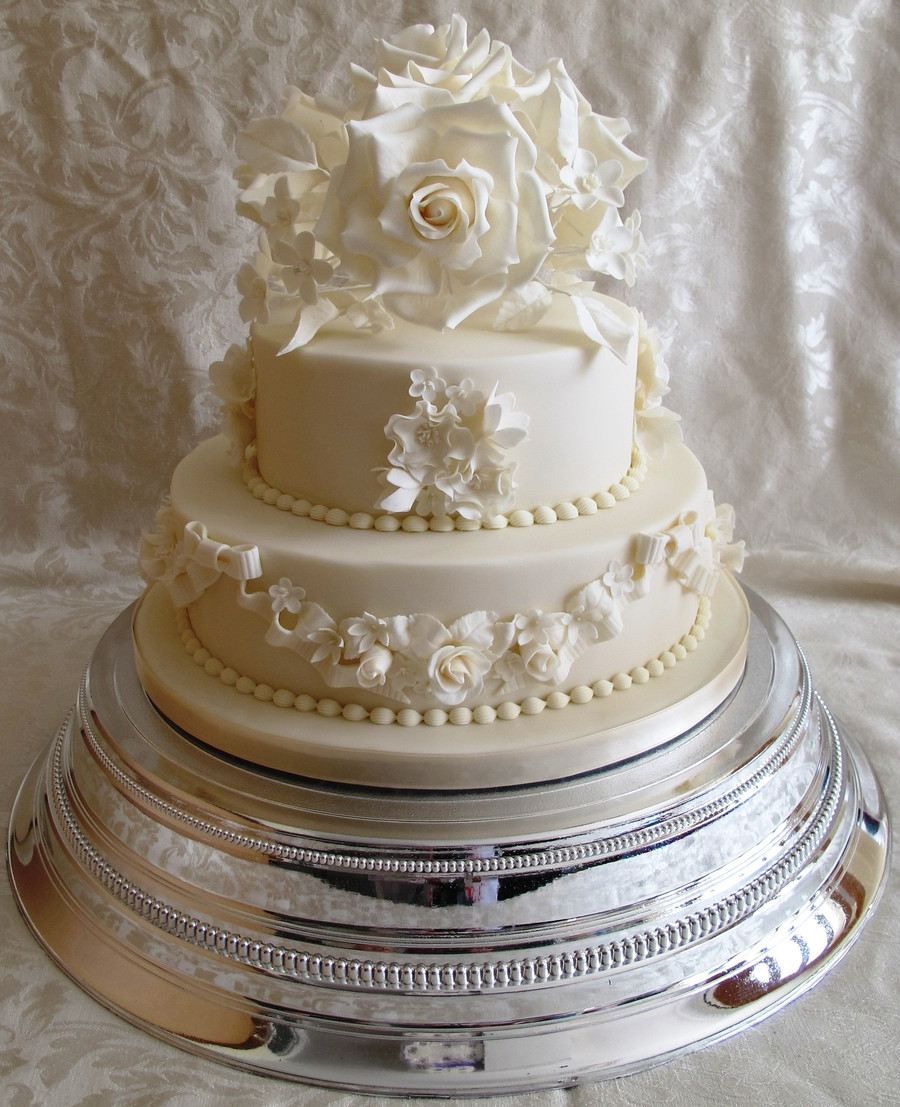 Wedding Cakes Two Tier
 Vintage 2 Tier Wedding Cake CakeCentral
