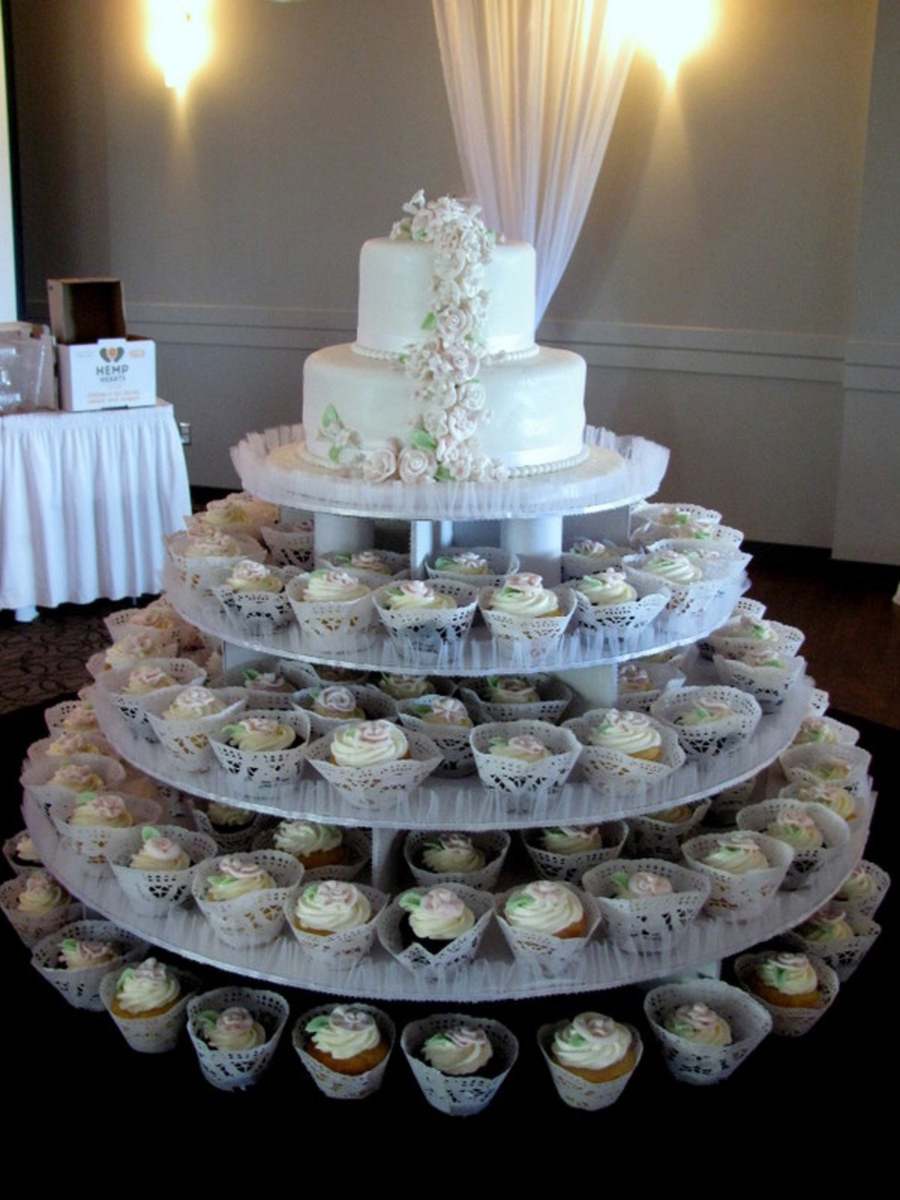 Wedding Cakes Two Tiers
 2 Tiered Wedding Cake Cupcakes Mini Cakes