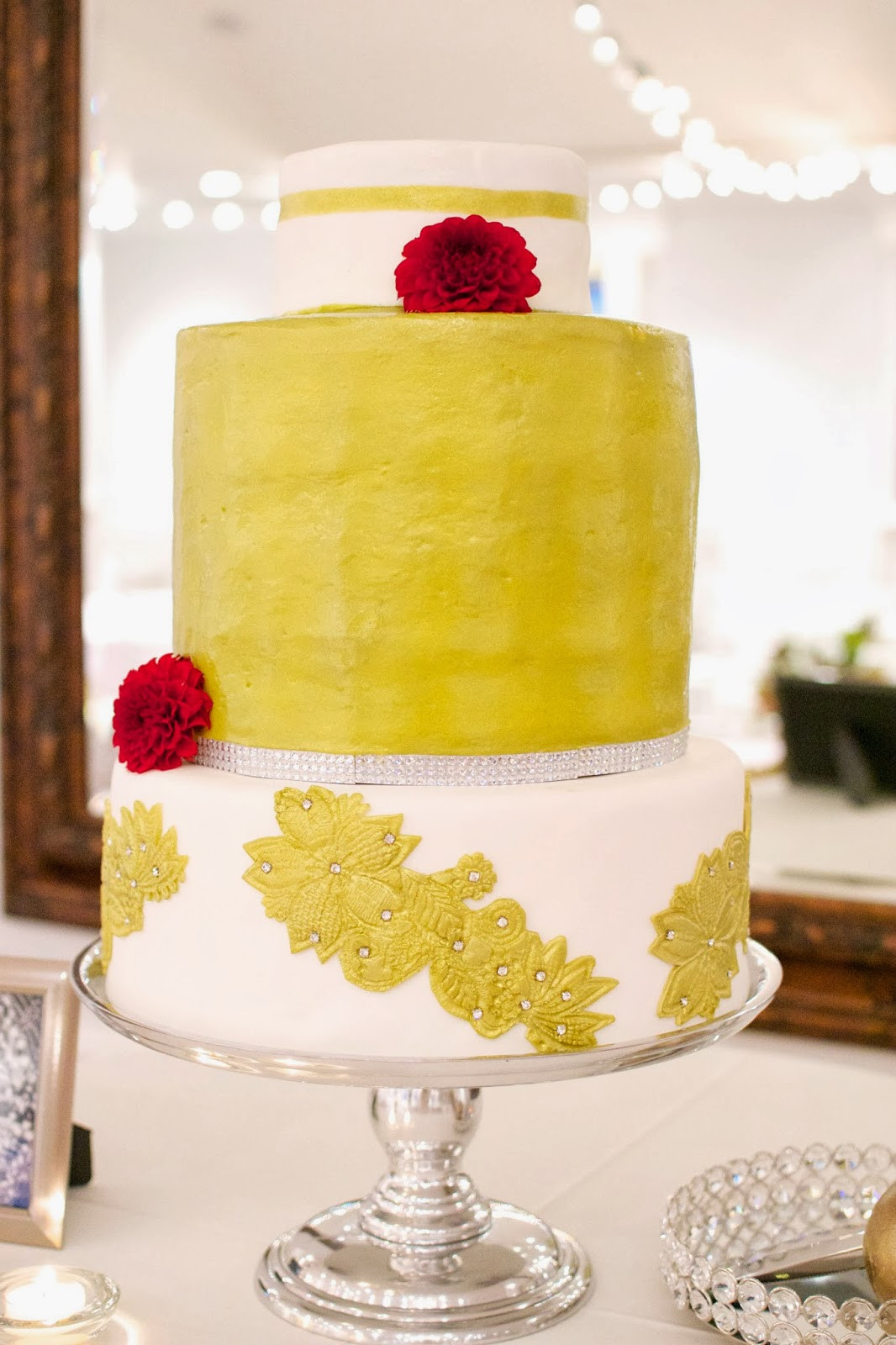 Wedding Cakes Utah County
 THE MIGHTY BAKER Gold Wedding Cake & Delicious Dessert