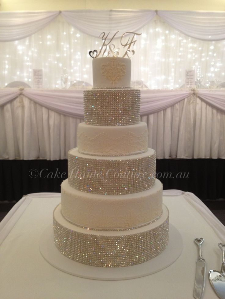 Wedding Cakes With Bling
 17 Best images about Danielle s Wedding on Pinterest