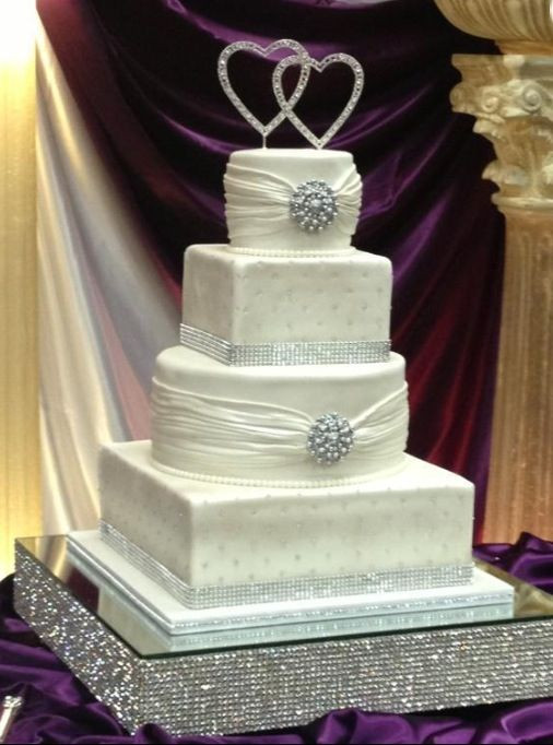 Wedding Cakes With Bling
 A bling wedding cake Wedding Ideas Pinterest