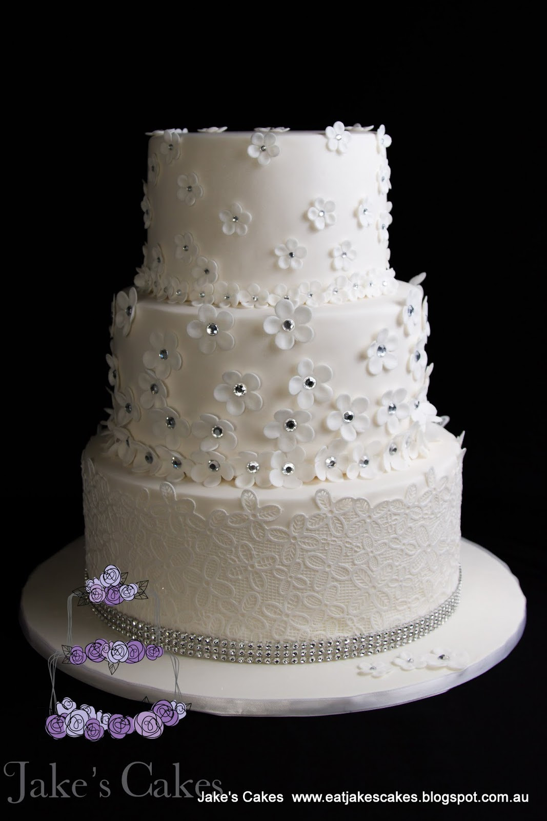 Wedding Cakes With Bling
 Jake s Cakes Flower Bling wedding cake