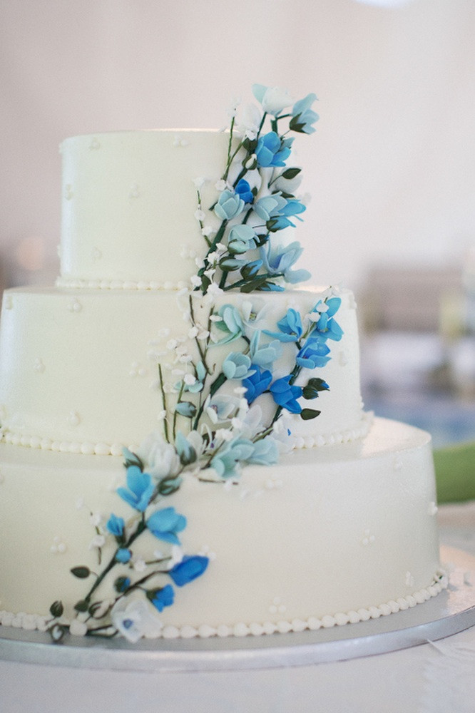 Wedding Cakes With Blue Flowers
 Jalysa s blog romantic wedding themes outdoor wedding