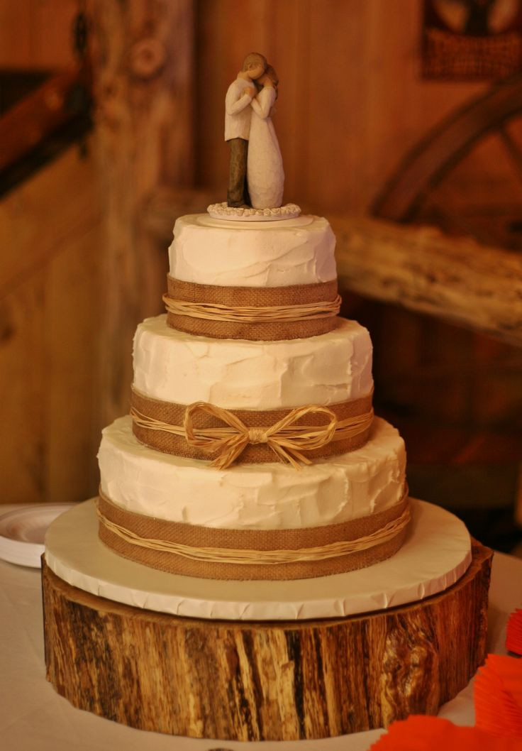 Wedding Cakes With Burlap Ribbon
 The 25 best Ribbon wedding cakes ideas on Pinterest