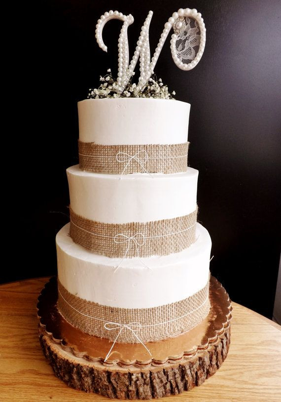 Wedding Cakes With Burlap Ribbon
 17 best images about burlap wedding cakes on Pinterest