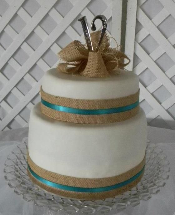 Wedding Cakes with Burlap Ribbon the top 20 Ideas About southern Blue Celebrations Burlap &amp; Lace Cake Ideas and