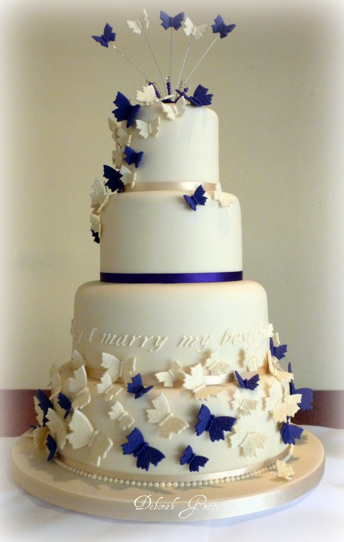 Wedding Cakes With Butterfly
 Butterfly Wedding Cake Decorations