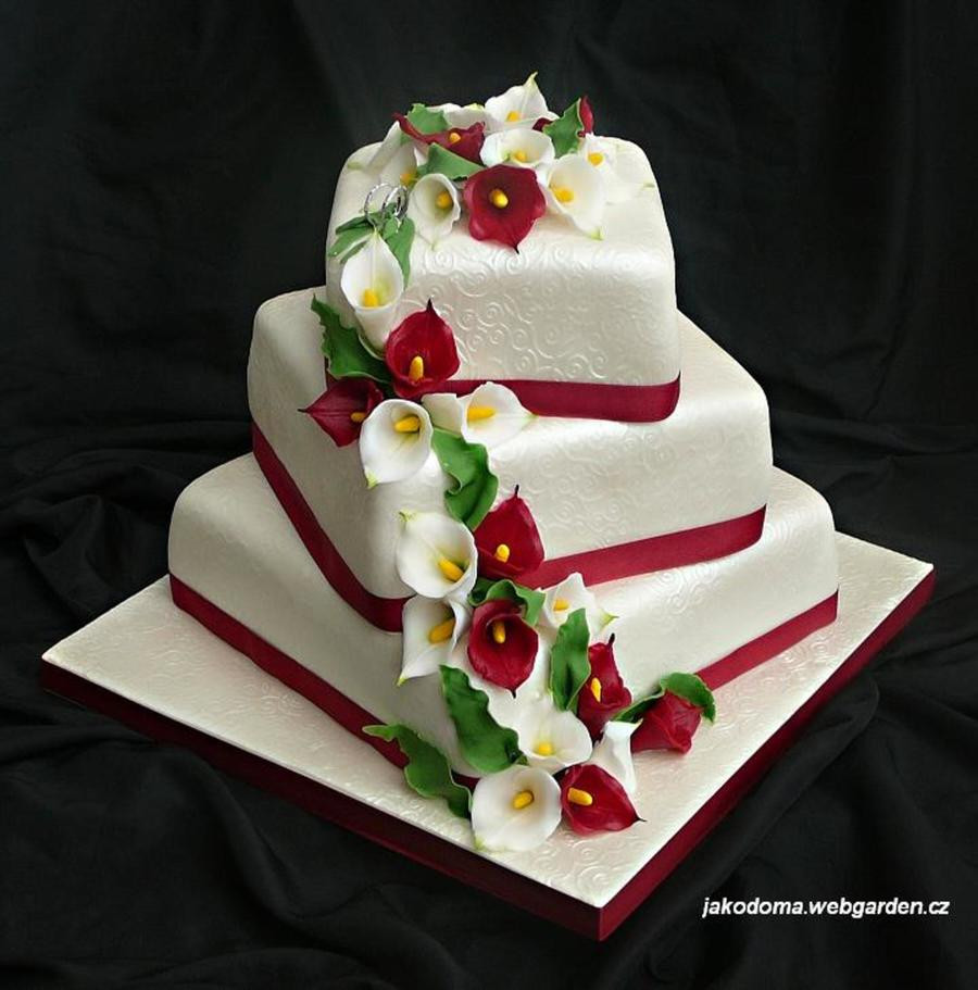 Wedding Cakes With Calla Lilies
 Calla Lily Wedding Cake CakeCentral