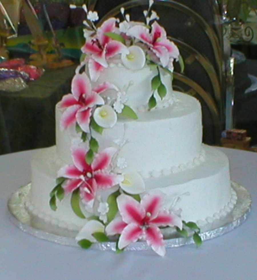 Wedding Cakes With Calla Lilies
 Tiger Lily cala Lily Wedding Cake CakeCentral