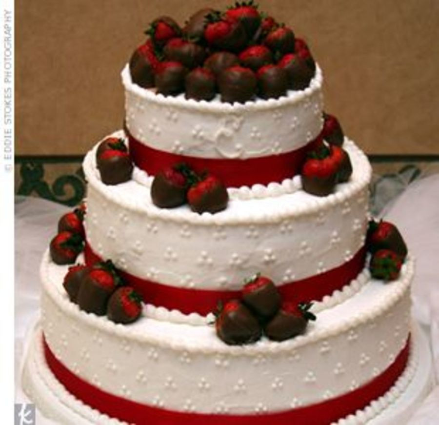 Wedding Cakes With Chocolate Covered Strawberries
 Chocolate Covered Strawberry Wedding Cake CakeCentral