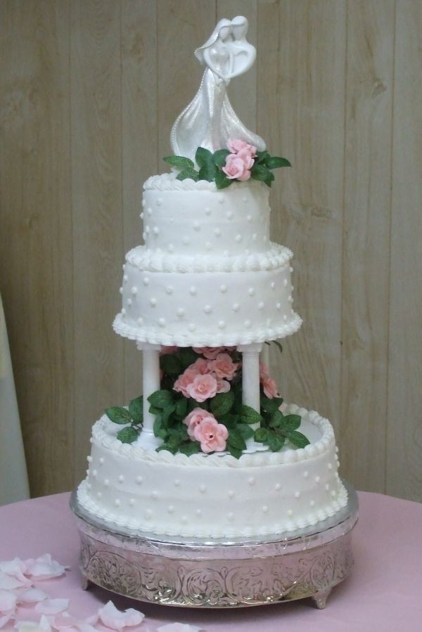 Wedding Cakes With Columns
 8 Wedding Cake 3 tiers one set of columns cake topper