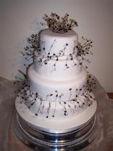 Wedding Cakes With Crystals
 Crystal 4 Tier Wedding Cake