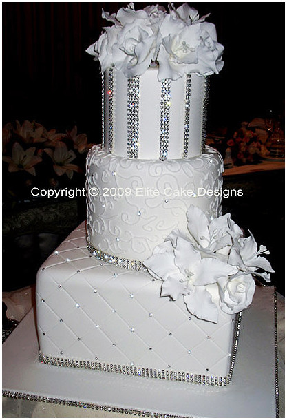 Wedding Cakes With Crystals
 Wedding Cake with Swarovski crystals