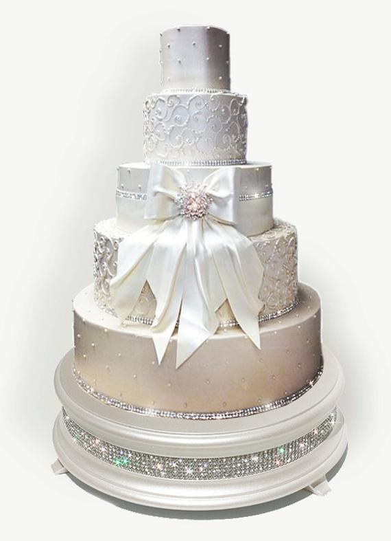 Wedding Cakes With Diamonds
 18 inch Ivory Pearl Diamond Wedding Cake Stand