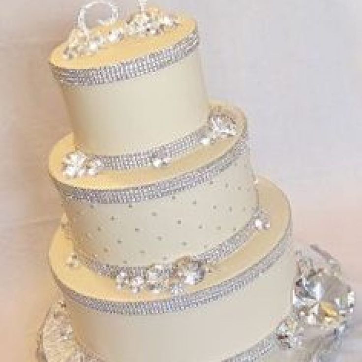 Wedding Cakes With Diamonds
 Diamond Wedding Cakes Edible Diamond Ribbon For