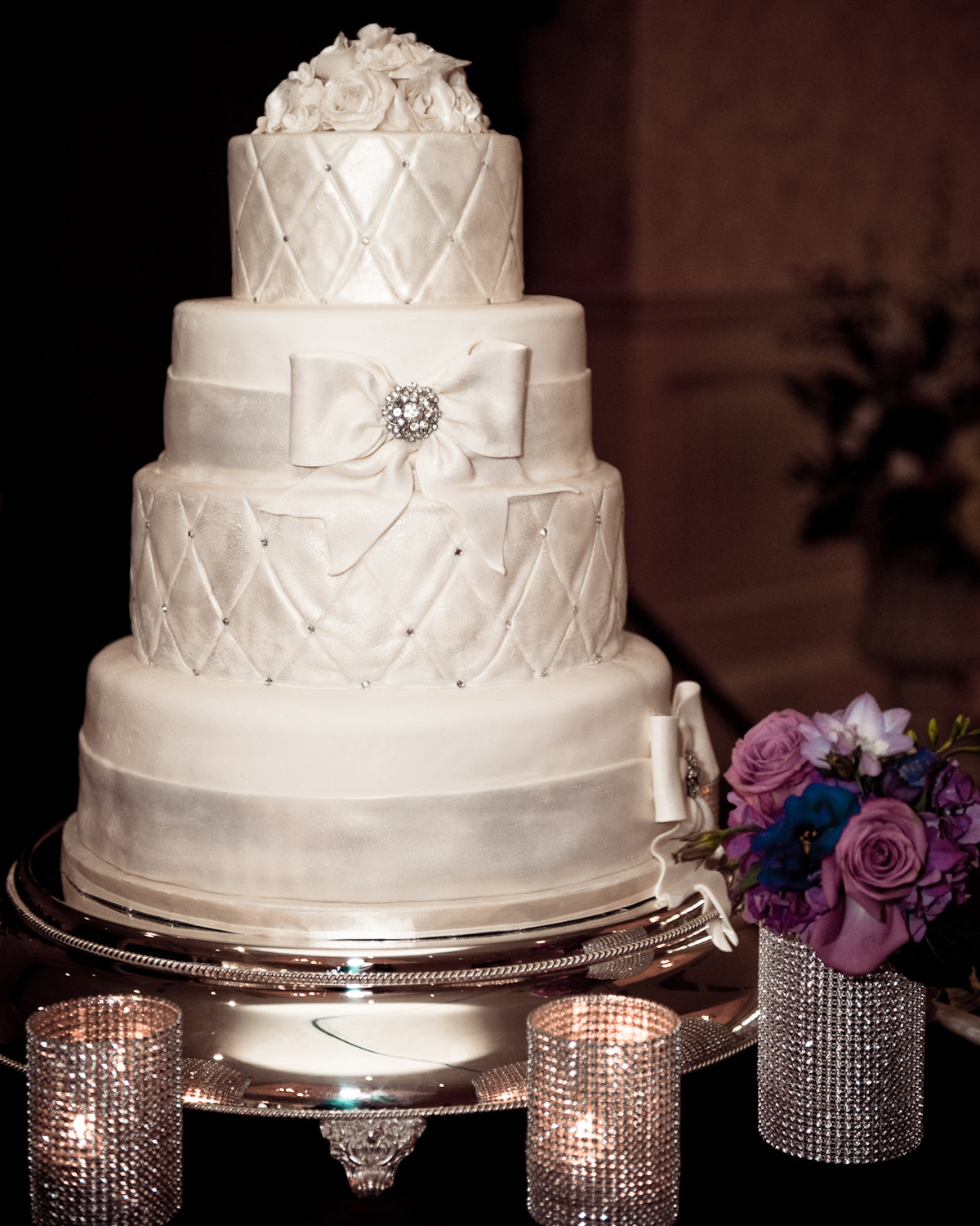Wedding Cakes With Diamonds
 Diamonds and Roses