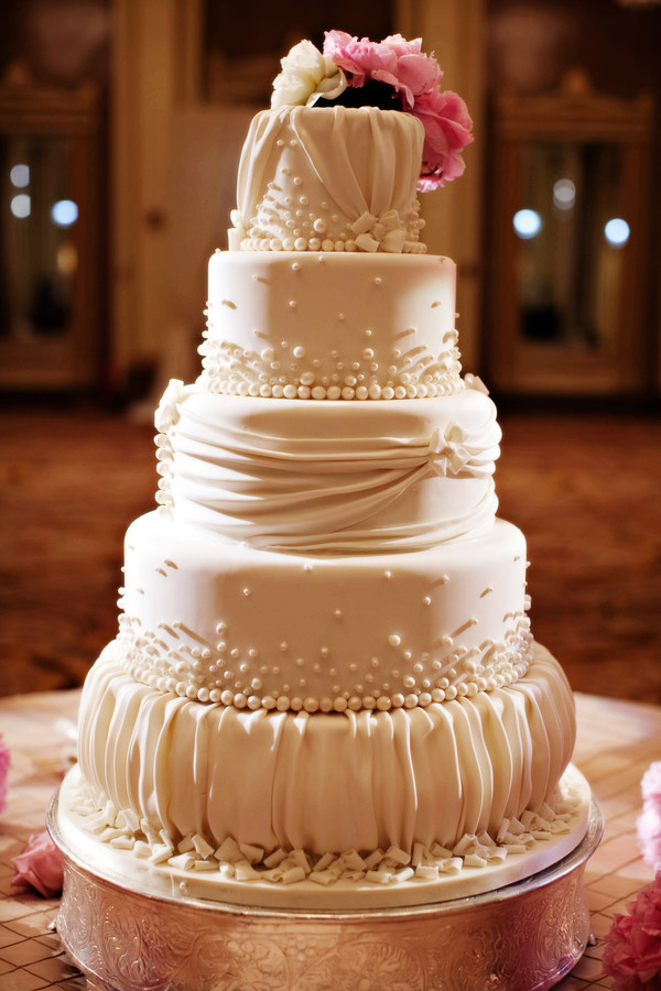 Wedding Cakes With Fondant
 Ruffled Fondant Wedding Cake Elizabeth Anne Designs The