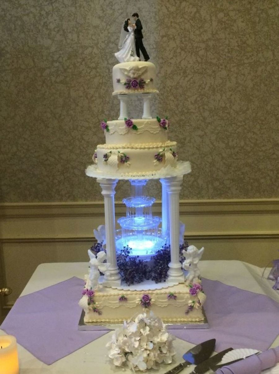 Wedding Cakes With Fountains
 Moonlit Fountain Wedding Cake CakeCentral