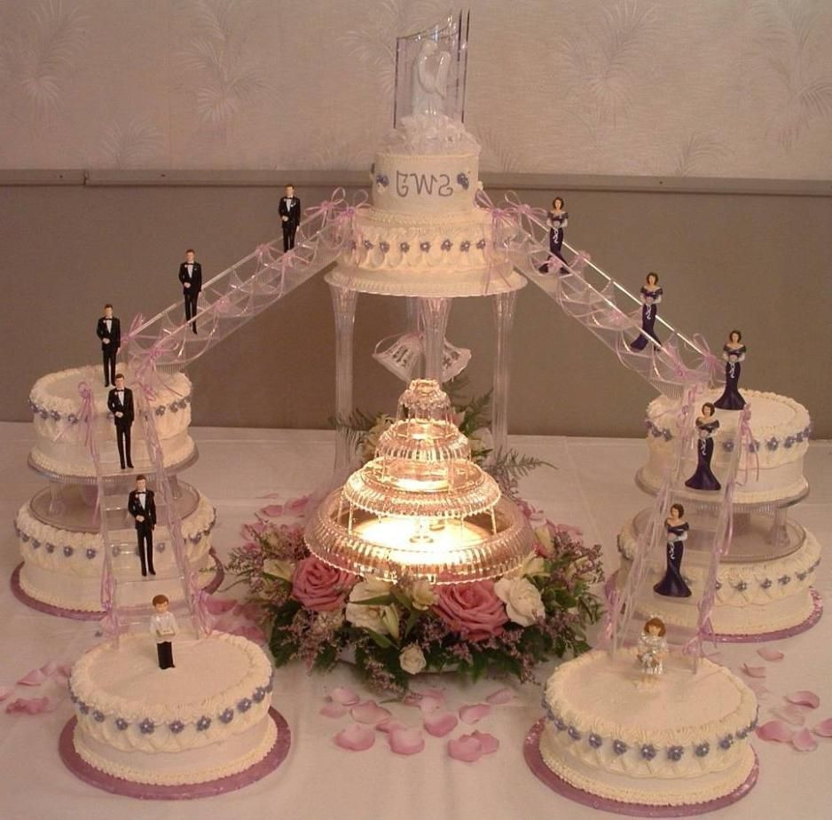 Wedding Cakes With Fountains And Stairs
 old fashioned tier and fountain and stairs wedding cakes