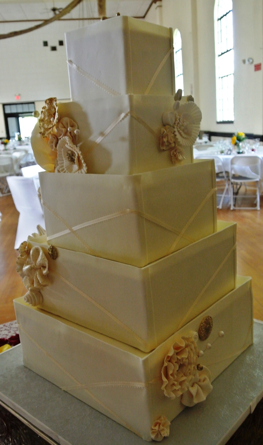 Wedding Cakes With Gold Accents
 Wedding Cake With Gold Accents CakeCentral
