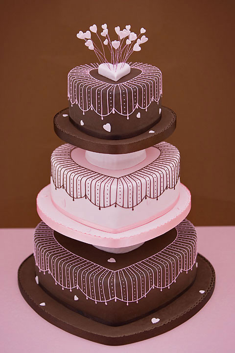 Wedding Cakes With Hearts
 Sophonie s blog Pistachio Press Letterpress Wedding