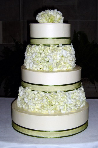 Wedding Cakes With Hydrangeas
 Tall Hydrangea Wedding Cake