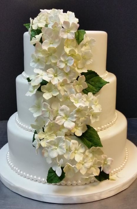 Wedding Cakes With Hydrangeas
 Hydrangeas on a Wedding Cake