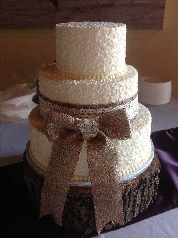 Wedding Cakes With Lace
 Southern Blue Celebrations Burlap & Lace Cake Ideas and