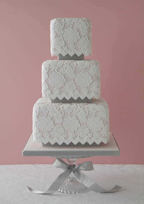 Wedding Cakes With Lace
 wedding cake