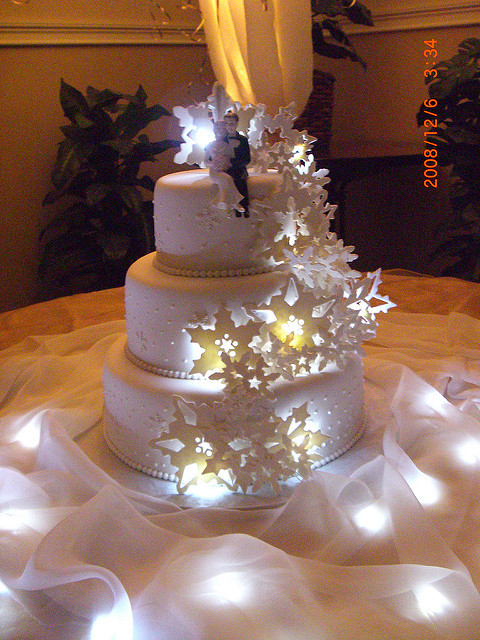 Wedding Cakes With Lights
 light up snowflake cake